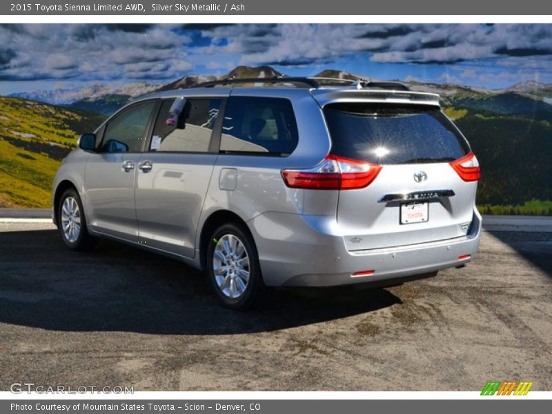 Silver Sky Metallic / Ash 2015 Toyota Sienna Limited AWD