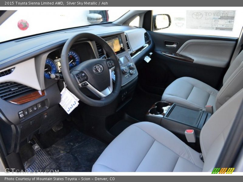 Silver Sky Metallic / Ash 2015 Toyota Sienna Limited AWD