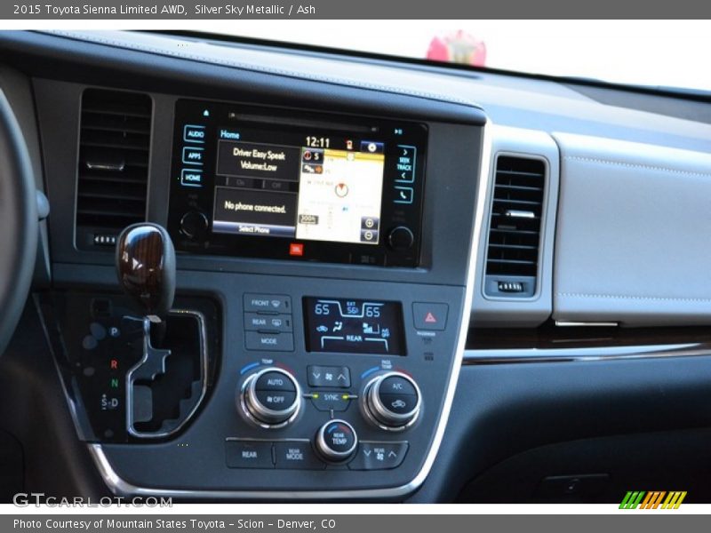 Silver Sky Metallic / Ash 2015 Toyota Sienna Limited AWD