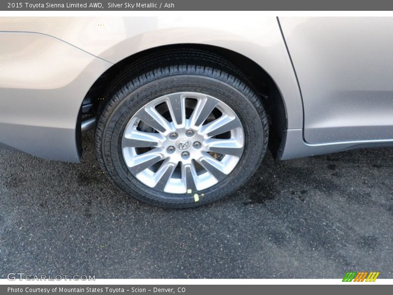 Silver Sky Metallic / Ash 2015 Toyota Sienna Limited AWD