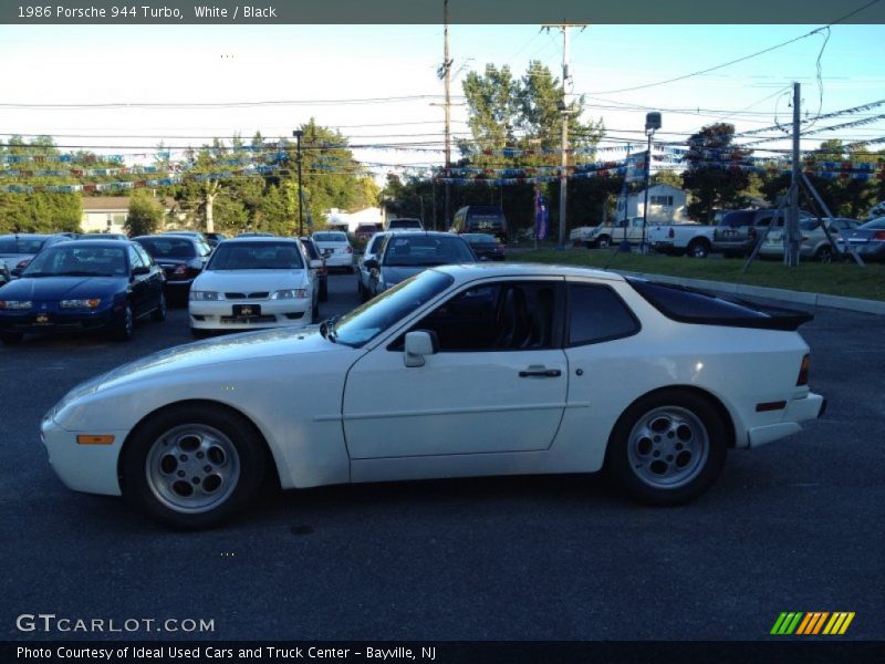 White / Black 1986 Porsche 944 Turbo