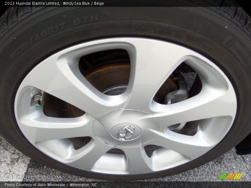 Windy Sea Blue / Beige 2013 Hyundai Elantra Limited