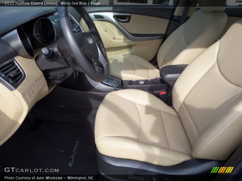 Windy Sea Blue / Beige 2013 Hyundai Elantra Limited