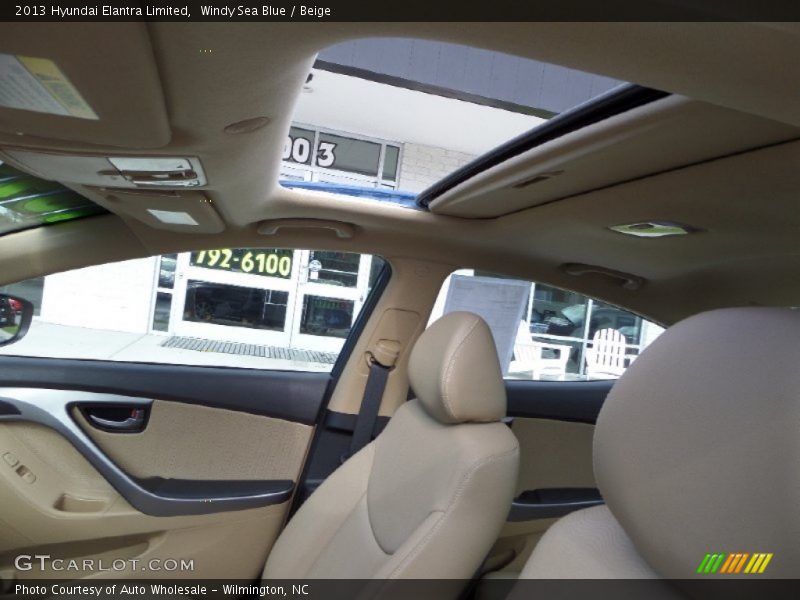 Windy Sea Blue / Beige 2013 Hyundai Elantra Limited