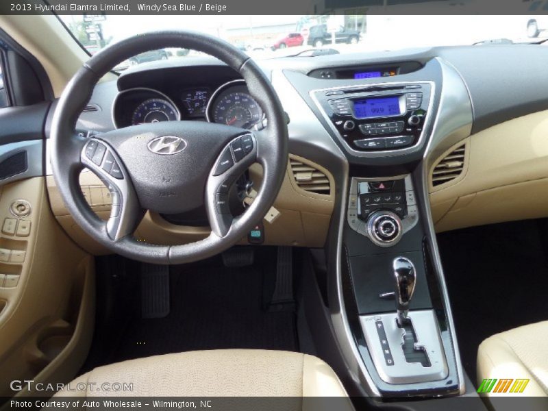 Windy Sea Blue / Beige 2013 Hyundai Elantra Limited