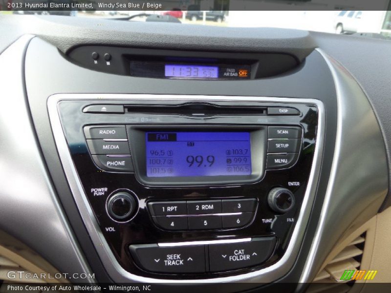 Windy Sea Blue / Beige 2013 Hyundai Elantra Limited