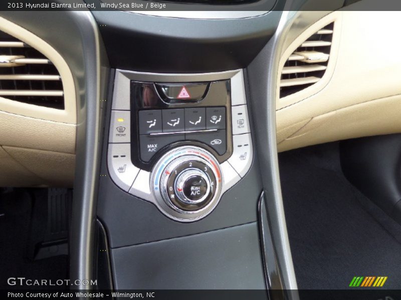 Windy Sea Blue / Beige 2013 Hyundai Elantra Limited