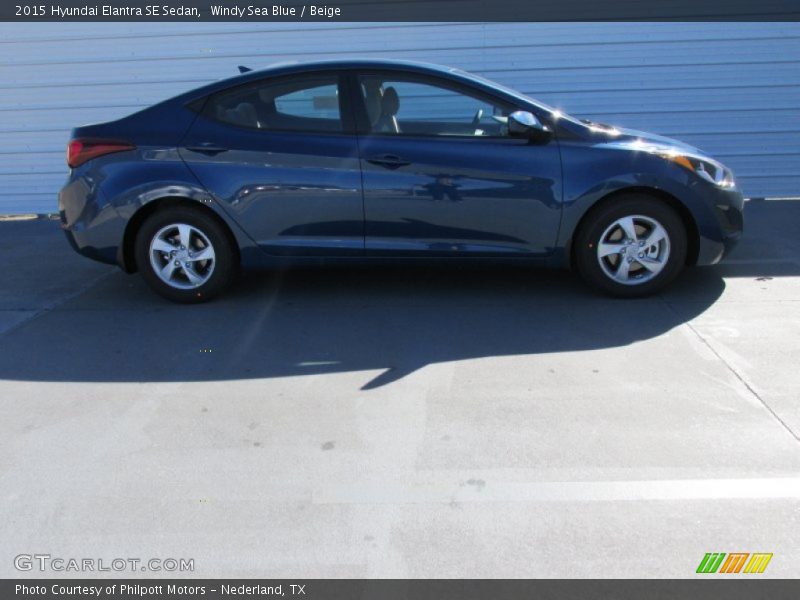 Windy Sea Blue / Beige 2015 Hyundai Elantra SE Sedan