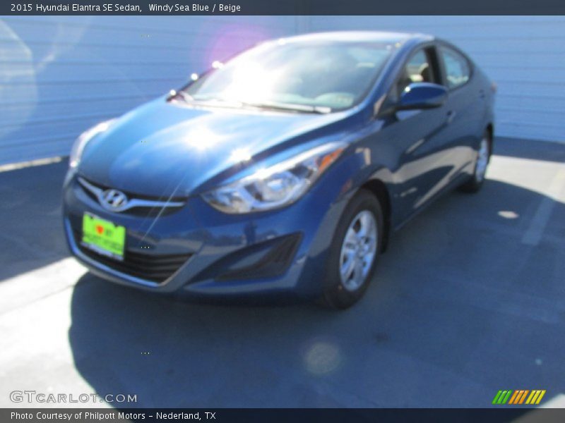 Windy Sea Blue / Beige 2015 Hyundai Elantra SE Sedan