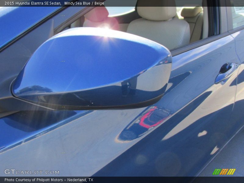 Windy Sea Blue / Beige 2015 Hyundai Elantra SE Sedan