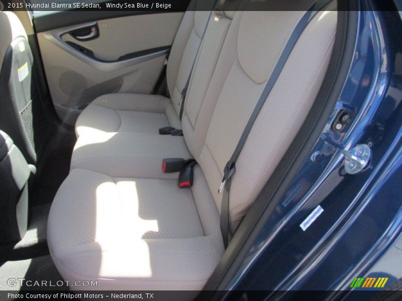 Windy Sea Blue / Beige 2015 Hyundai Elantra SE Sedan