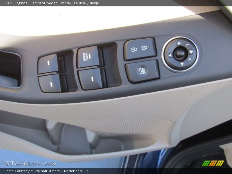 Windy Sea Blue / Beige 2015 Hyundai Elantra SE Sedan