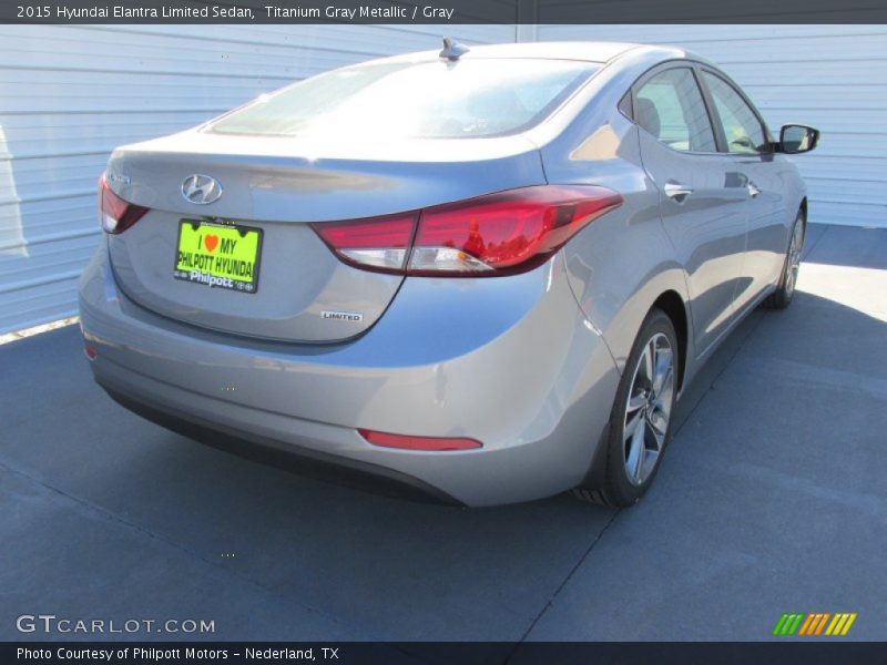 Titanium Gray Metallic / Gray 2015 Hyundai Elantra Limited Sedan