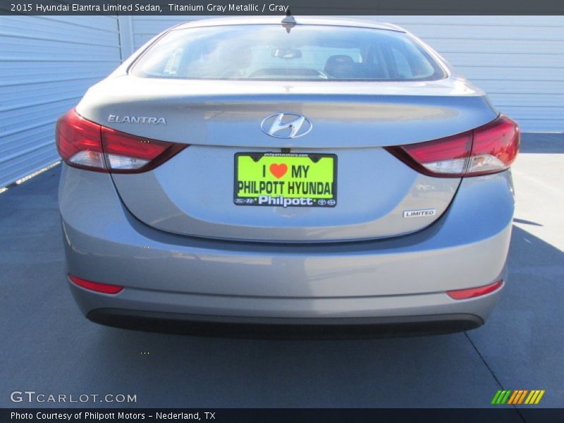 Titanium Gray Metallic / Gray 2015 Hyundai Elantra Limited Sedan