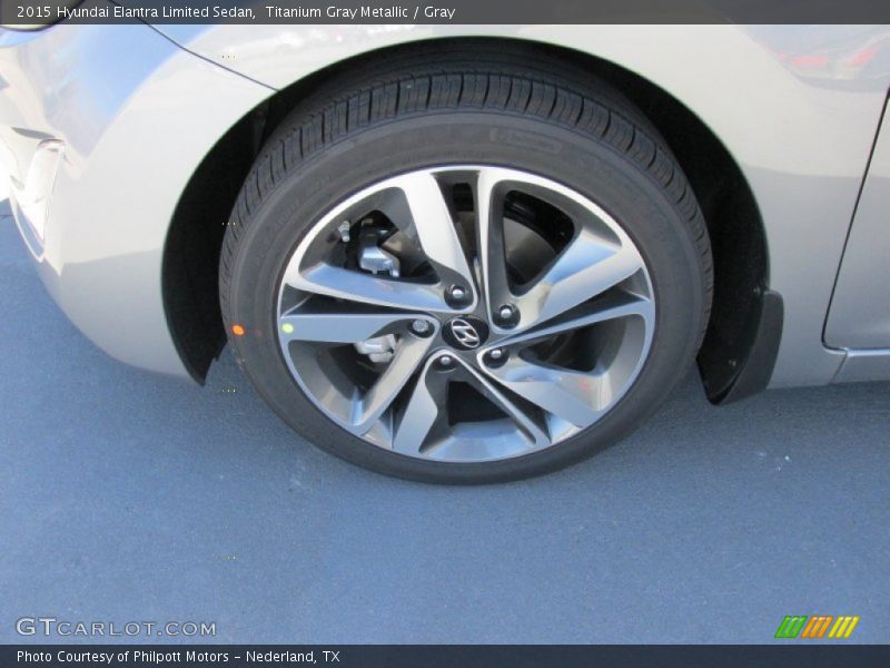 Titanium Gray Metallic / Gray 2015 Hyundai Elantra Limited Sedan
