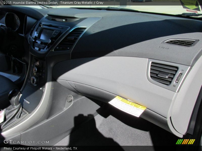 Titanium Gray Metallic / Gray 2015 Hyundai Elantra Limited Sedan