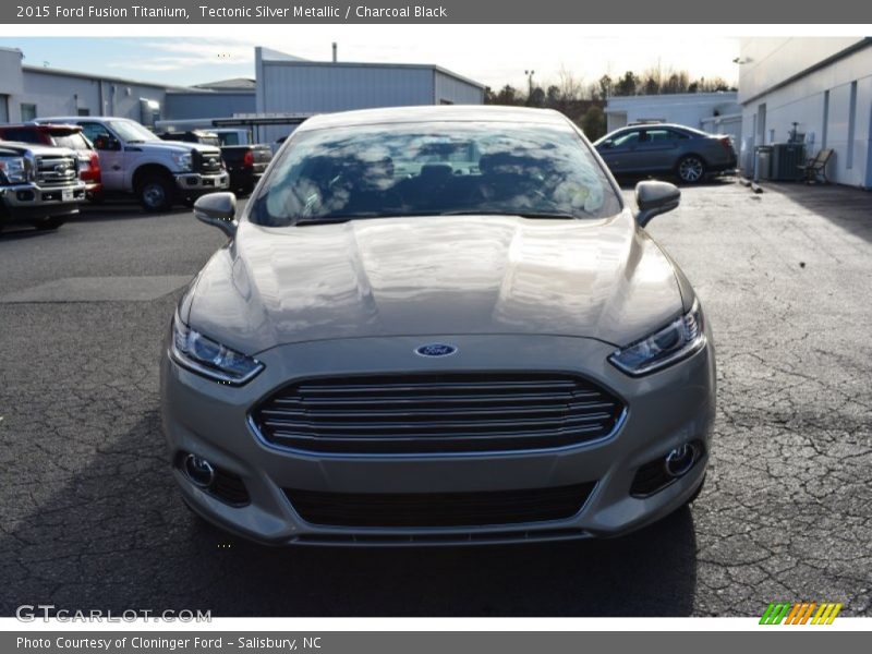 Tectonic Silver Metallic / Charcoal Black 2015 Ford Fusion Titanium