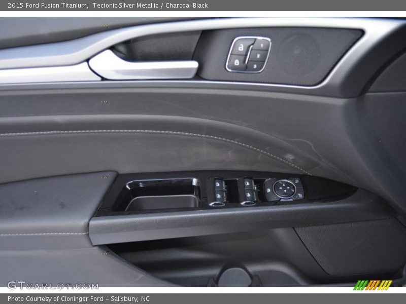 Tectonic Silver Metallic / Charcoal Black 2015 Ford Fusion Titanium