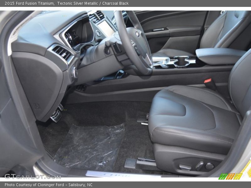 Tectonic Silver Metallic / Charcoal Black 2015 Ford Fusion Titanium