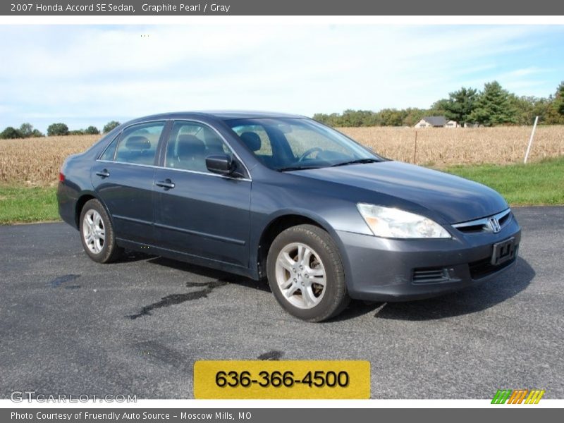 Graphite Pearl / Gray 2007 Honda Accord SE Sedan