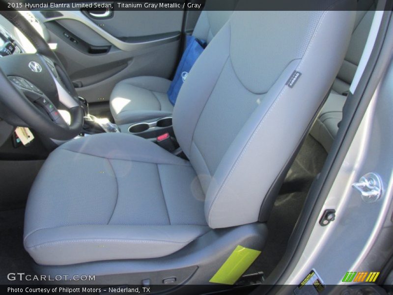 Titanium Gray Metallic / Gray 2015 Hyundai Elantra Limited Sedan