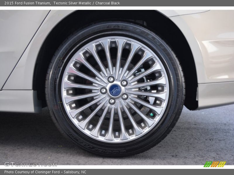 Tectonic Silver Metallic / Charcoal Black 2015 Ford Fusion Titanium