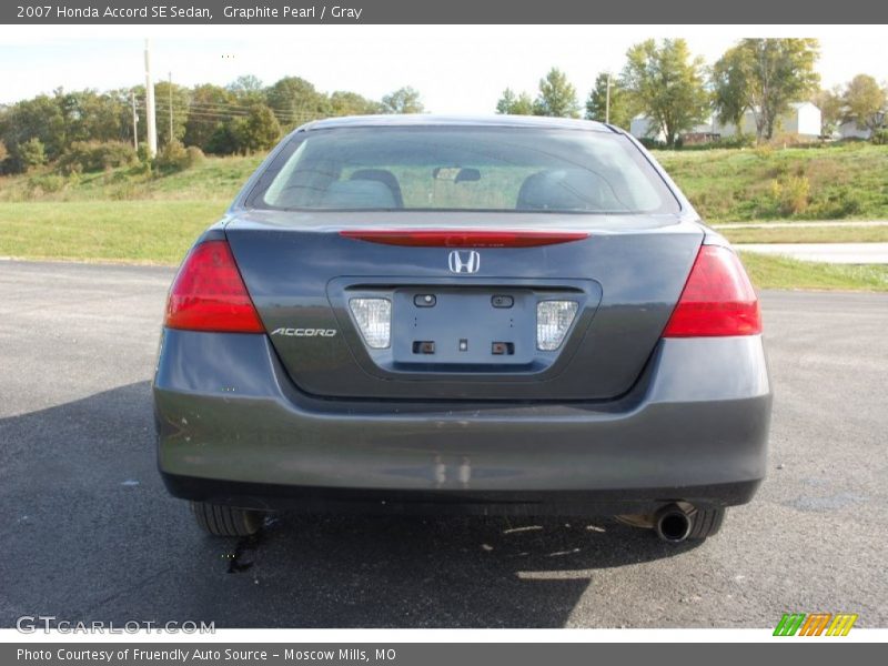 Graphite Pearl / Gray 2007 Honda Accord SE Sedan