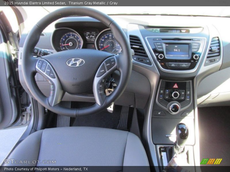 Titanium Gray Metallic / Gray 2015 Hyundai Elantra Limited Sedan