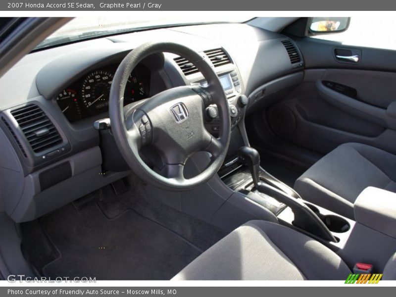 Graphite Pearl / Gray 2007 Honda Accord SE Sedan
