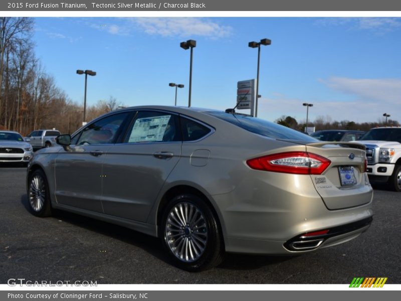 Tectonic Silver Metallic / Charcoal Black 2015 Ford Fusion Titanium