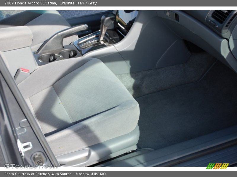 Graphite Pearl / Gray 2007 Honda Accord SE Sedan