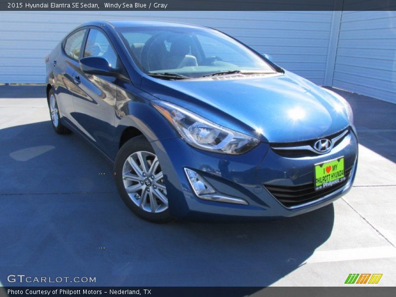 Windy Sea Blue / Gray 2015 Hyundai Elantra SE Sedan