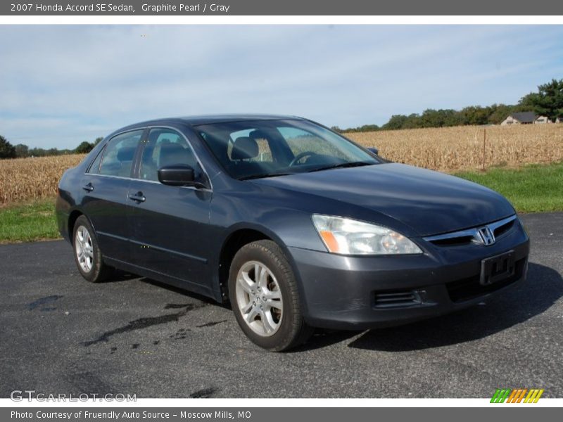 Graphite Pearl / Gray 2007 Honda Accord SE Sedan