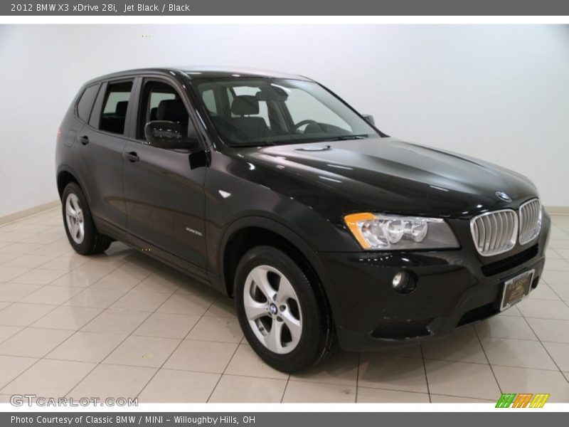 Jet Black / Black 2012 BMW X3 xDrive 28i