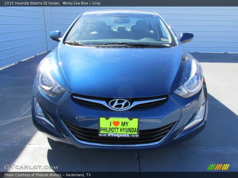 Windy Sea Blue / Gray 2015 Hyundai Elantra SE Sedan
