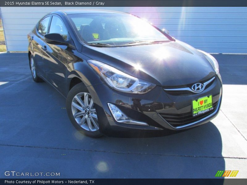 Black Diamond / Gray 2015 Hyundai Elantra SE Sedan