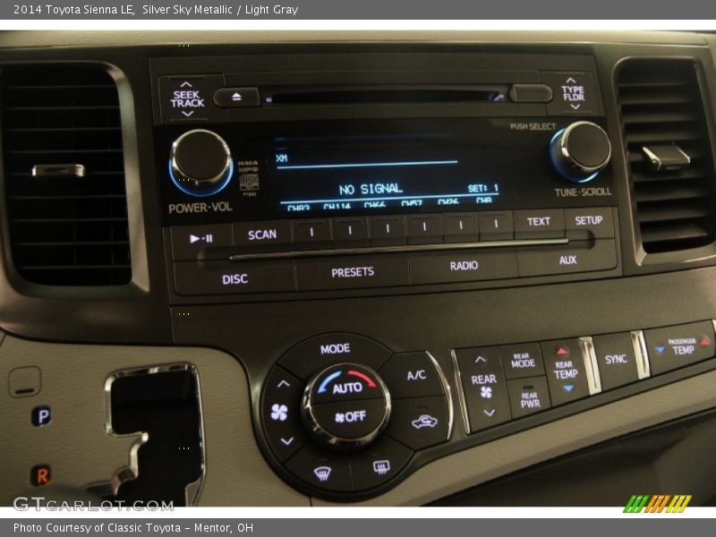 Silver Sky Metallic / Light Gray 2014 Toyota Sienna LE