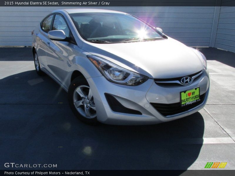 Shimmering Air Silver / Gray 2015 Hyundai Elantra SE Sedan