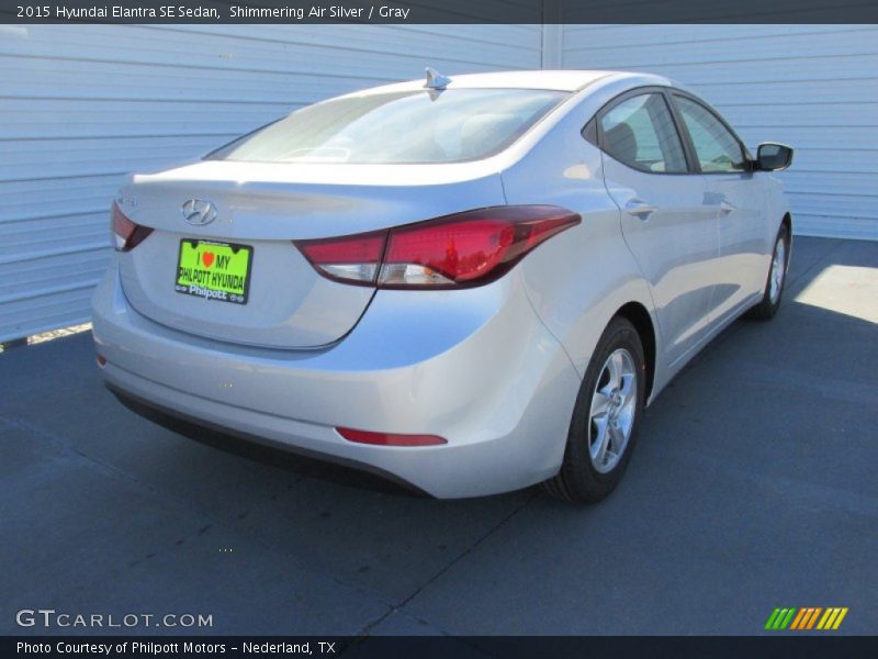 Shimmering Air Silver / Gray 2015 Hyundai Elantra SE Sedan