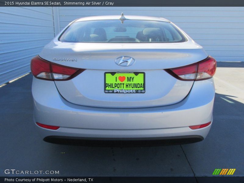 Shimmering Air Silver / Gray 2015 Hyundai Elantra SE Sedan