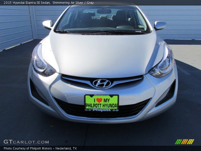 Shimmering Air Silver / Gray 2015 Hyundai Elantra SE Sedan