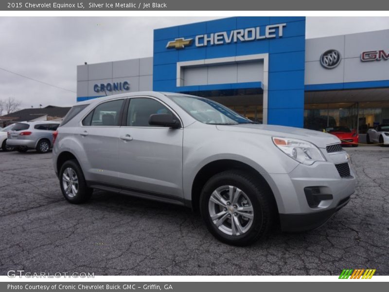 Silver Ice Metallic / Jet Black 2015 Chevrolet Equinox LS