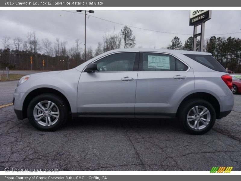 Silver Ice Metallic / Jet Black 2015 Chevrolet Equinox LS