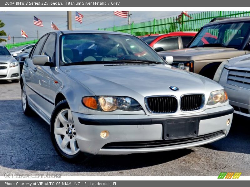 Titanium Silver Metallic / Grey 2004 BMW 3 Series 325i Sedan