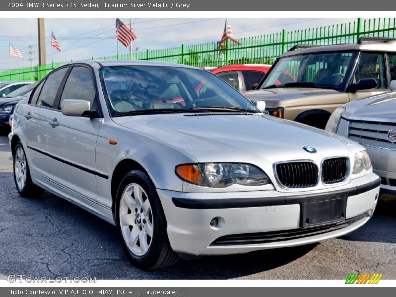 Titanium Silver Metallic / Grey 2004 BMW 3 Series 325i Sedan