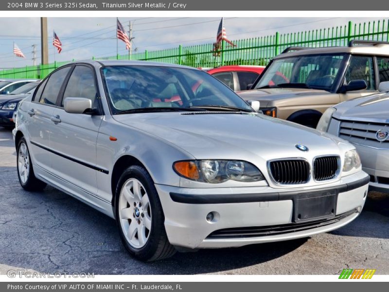 Titanium Silver Metallic / Grey 2004 BMW 3 Series 325i Sedan