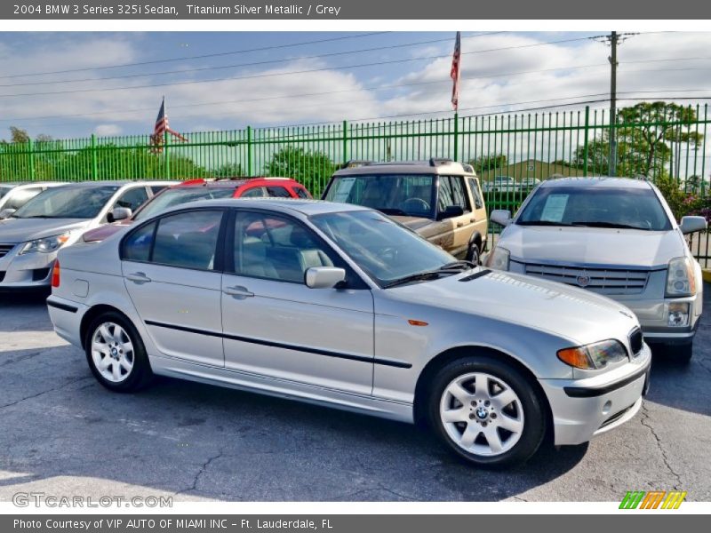 Titanium Silver Metallic / Grey 2004 BMW 3 Series 325i Sedan