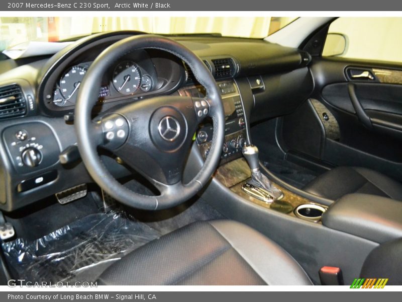 Arctic White / Black 2007 Mercedes-Benz C 230 Sport