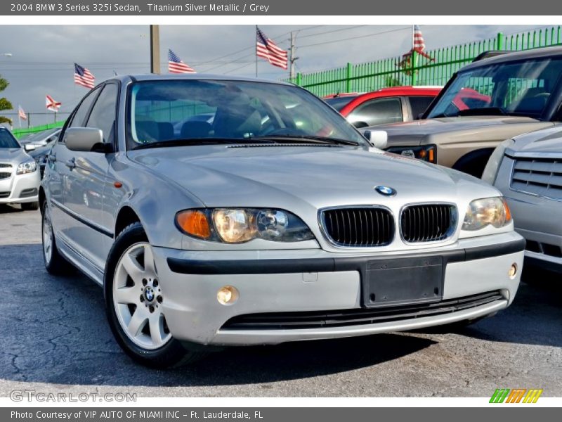 Titanium Silver Metallic / Grey 2004 BMW 3 Series 325i Sedan