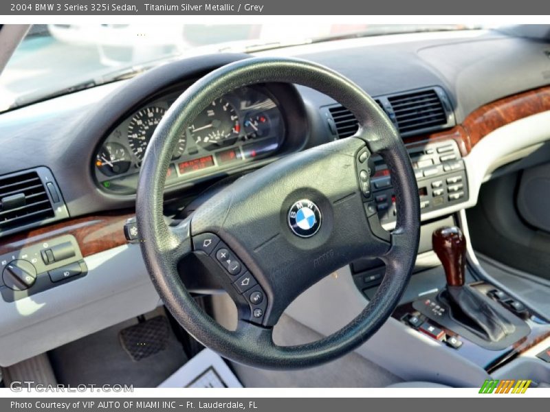 Titanium Silver Metallic / Grey 2004 BMW 3 Series 325i Sedan